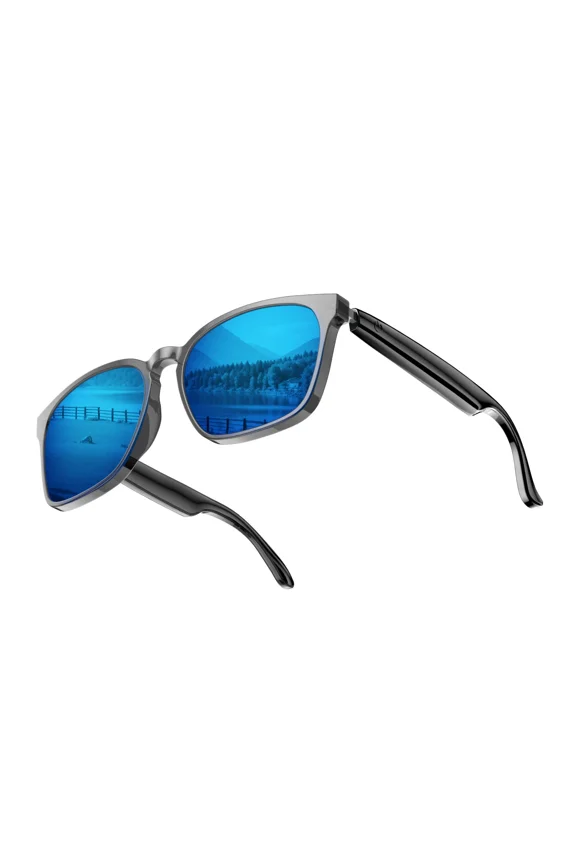 AI Smart Glasses Bluetooth,AILKIN Smart Bluetooth Sunglasses with Polarized Sunglasses with Speaker,Voice Control,UV Protection,Anti Blue Light Lens Bluetooth Smart Glasses for Women,Men
