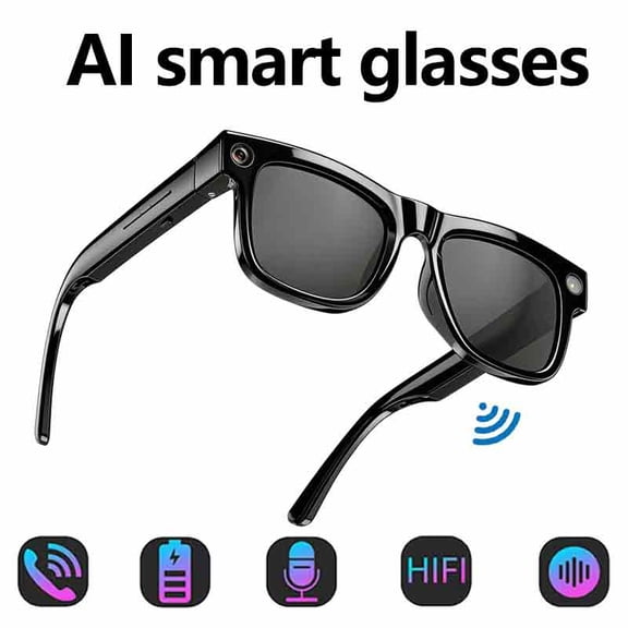 AI Smart Glasses Bluetooth Hands-Free Call HIFI Stereo Audio AI Voice Assistant Sunglasses