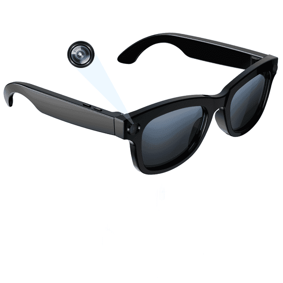 AI Smart Glasses with Camera, 1080P Video Recording Sunglasses, ENC Noise Reduction, Wireless Music & Calls, Real Time Translation, Open-Ear Audio for Travel, Meetings & Vlogging