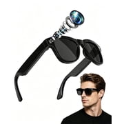 AI Smart Glasses with Camera, 8MP HD Camera & Video Recording Glasses, 139 Languages Real-Time Translation, ChatGPT Voice Assistant, Open-Ear Audio, Blue Light Blocking for Travel, Meetings &Vlog