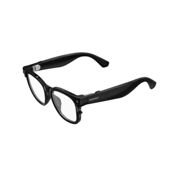 AI Smart Glasses with Camera, 8MP Camera & 4K Image Sensor, Headwolf Smart Bluetooth Glasses with Magnetic Privacy Cover, AI Translation, Voice Assistant, Visual Recognition, Open-Ear Audio for Trave