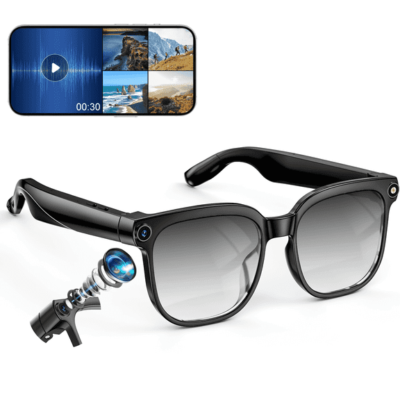 AI Smart Glasses for Men Women , Bluetooth,Real Time Translation,Voice Assistant, Open-Ear Audio for Travel, Meetings