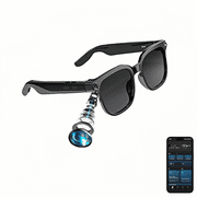 AI Smart Glasses with Camera and Bluetooth,8MP 2K HD Camera Glasses,AI Voice Control,AI Photo Recognition and Translation,IP65 Waterproof for Driving,Translation for Travel Drivin