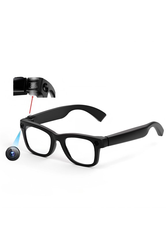 AI Smart Glasses with Camera and Bluetooth Audio Sunglasses, 1080P HD Video Recorder Live Translation Eyeglasses, Open Ear Computer Blue Light Blocking Tech Eyewear