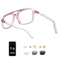 thumbnail image 1 of AI Smart Glasses for Men Women, Bluetooth Glasses with 164+ Languages Translation, Color-Change Lens and Hands-Free Calls for Travel Meeting Trade Business, 1 of 9