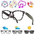 thumbnail image 1 of AI Smart Glasses for Men Women, Deepseek R1 & Gemini-2.5 AI Assistant, 164 Languages Support, Bluetooth 5.3, Music Playback, Hands-Free Calling, IP67 Waterproof, Physical Photochromic Lenses, 1 of 9
