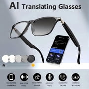 AI Smart Glasses for Men Women, Deepseek R1 & Gemini-2.5 AI Assistant, 164 Languages Support, Bluetooth 5.3, Music Playback, Hands-Free Calling, IP67 Waterproof, Physical Photochromic Lenses