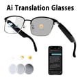 thumbnail image 1 of AI Smart Glasses for Men & Women – Powered by ChatGPT, 164+ Languages Translation and Photochromic Lens, Meeting Assistant, Bluetooth Glasses w/ Music & Hands-Free Calling, Physically-Changing Lenses, 1 of 9