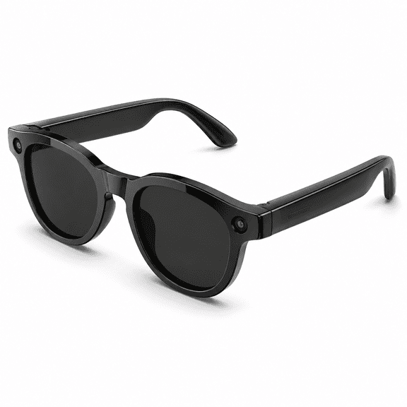 AI Smart Glasses with Open-Ear Bluetooth Speakers, Voice Assistant and Real-Time Translation, Intelligent Camera for Object Recognition and Photo Capture, Hands-Free Calling Audio Eyewear,6.8" x 6.0"