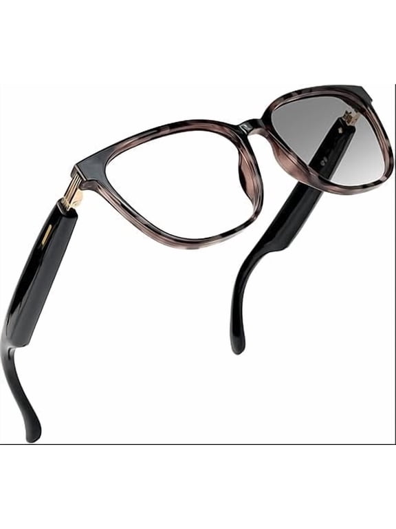 AI Smart Glasses with Real-Time Translation & Voice Assistant – Bluetooth Sunglasses with Noise-Cancelling Calls, Music, Touch Control, Photochromic Lenses, UV & Blue Light Protection-Tortoiseshell