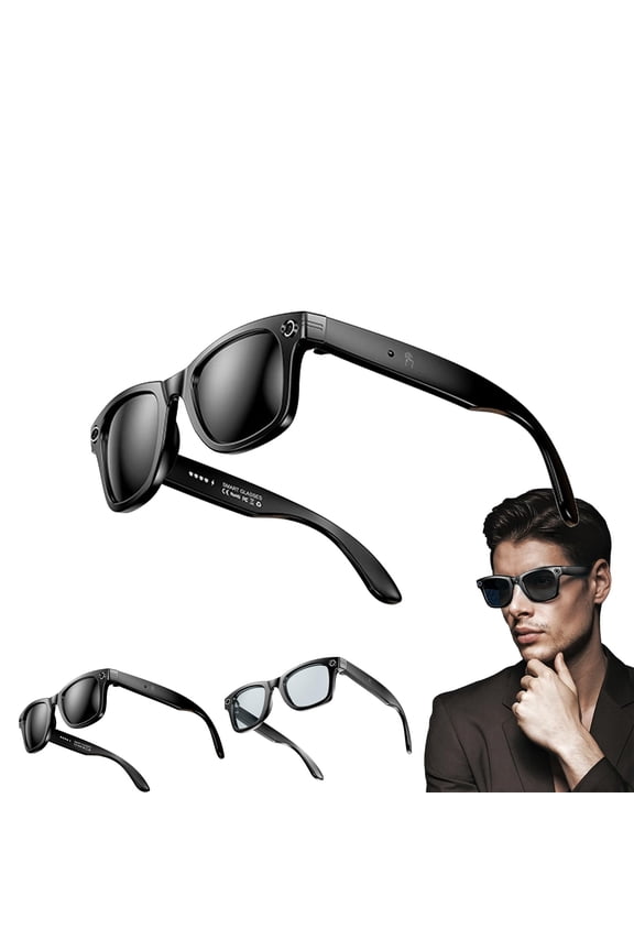 AI Smart Glasses with 800W Camera & 1080P Video, Bluetooth Connectivity, UV Protection & Anti-Blue Light, Perfect for Everyday Use