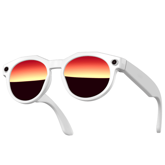 AI Smart Glasses with 8MP Camera, WiFi Transfer, IP66 Water Resistance, Voice Assistant, Photo and Video Recording