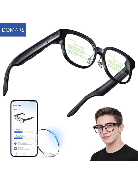 Doamrs AI Translation Smart Glasses, Lens Subtitle Real-Time Translation, Supports 40 Languages, Offline Translation, Travel Business Translator Eyewear