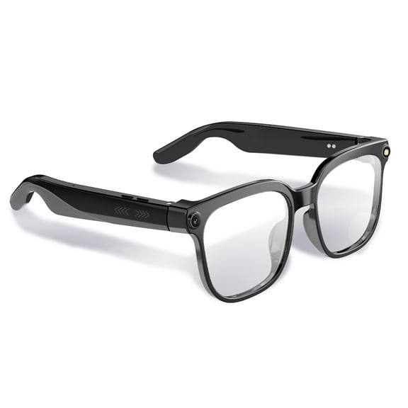 AI Smart Glasses with Camera & ChatGPT, 8MP HD Camera, Hands-Free 1080P Video, Real-Time Translation, 7H Playtime, Open-Ear Audio, Det