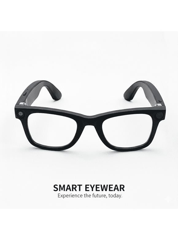 AI Smart Glasses with Video Camera, Bluetooth Open-Ear Audio & Voice Control