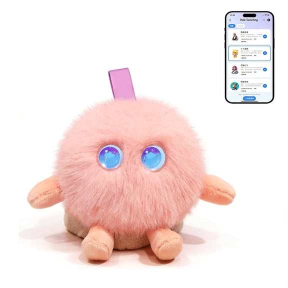 AI Smart Stuffed Animal with Emotional Feedback - Multilingual Emotional AI Companion Plush Toy, Interactive Learning Electronic Pets for Kids 3+, for Gift(Elf)