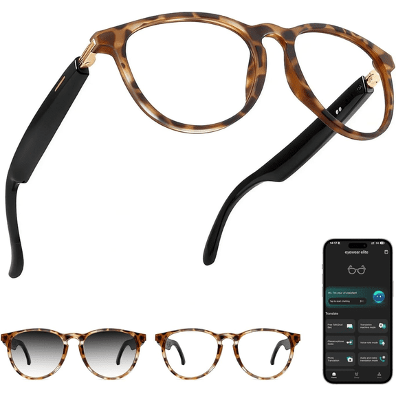 AI Smart Translation Glasses for Men and Women with 164 Languages Real-Time Translation & Voice Assistant AI smart glasses featuring Noise-Hands Free Calls, Music, Touch Control, Photochromic Lenses