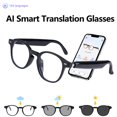thumbnail image 1 of AI Smart Translation Glasses With Wireless Audio, Real-Time Voice Translator 164+Languages, Open Ear Wireless Music Smart Glasses For Travel Driving Calls, Compatible With IOS Android, A Festive Gift, 1 of 21