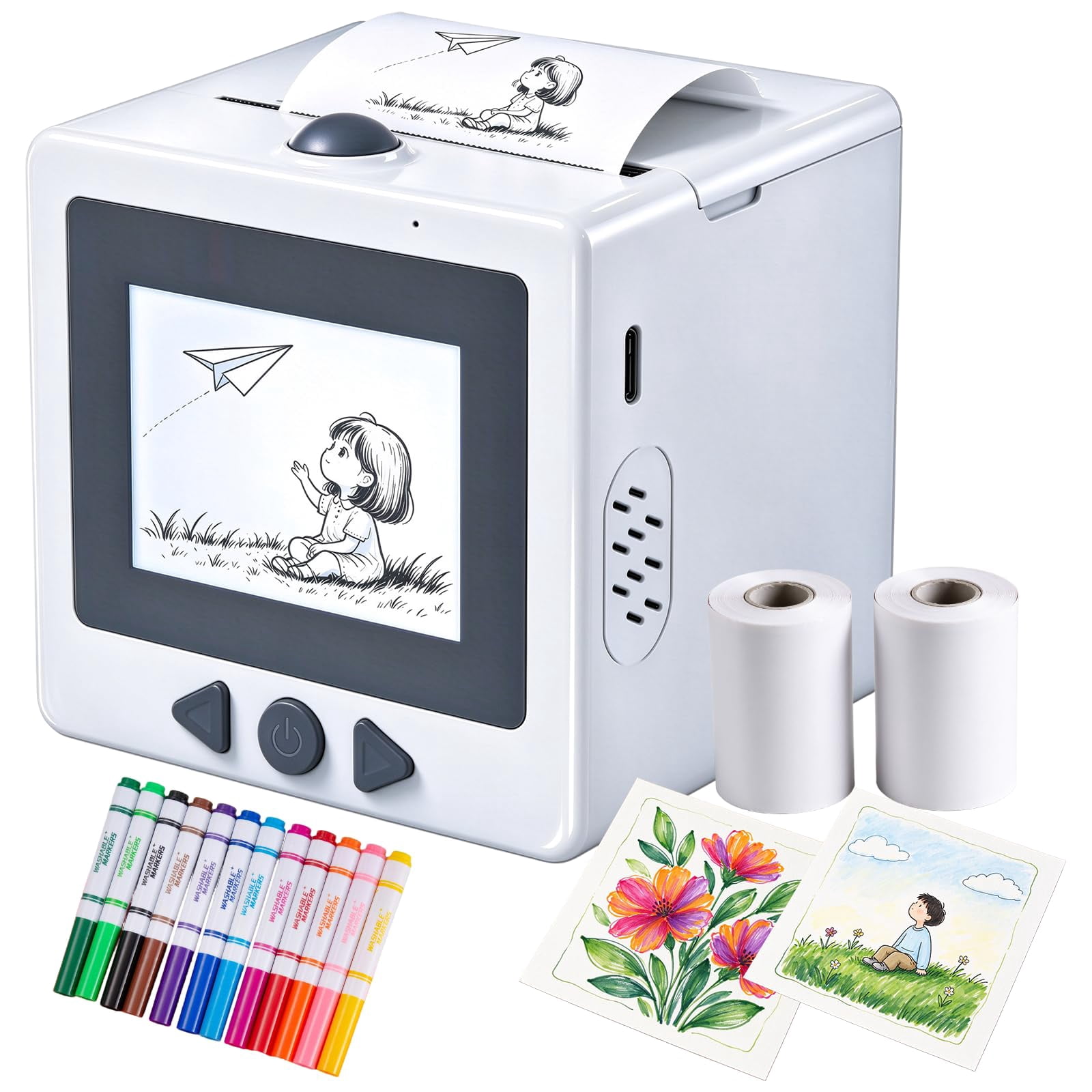 AI Smart Voice Sticker Printer, Inkless Thermal Sticker Printer ...
