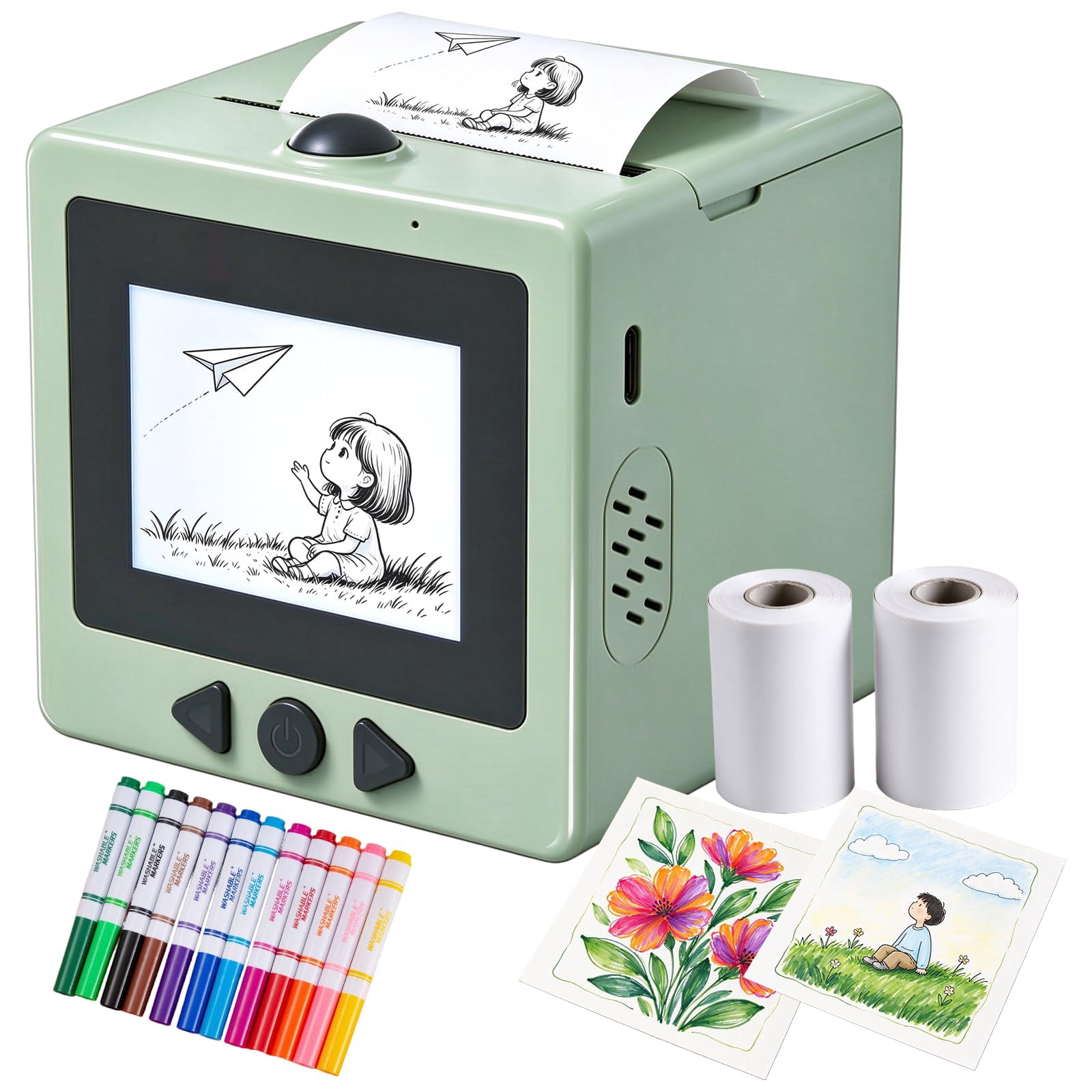 AI Smart Voice Sticker Printer, Inkless Thermal Sticker Printer ...