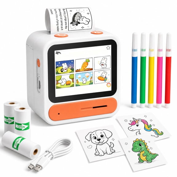 AI Sticker Box Printer, AI Voice Printer for Kids, Portable Sticker Maker with Voice-to-Image Generation, Photo Printers