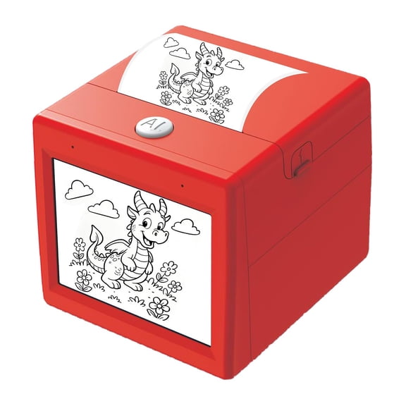 AI Sticker Box Printer, AI Voice Stickerbox Printer Maker Mini Thermal Label Printer With Display, Smart Inkless Portable Sticker Maker For Home, Office Study Diy Projects With Rolls Paper