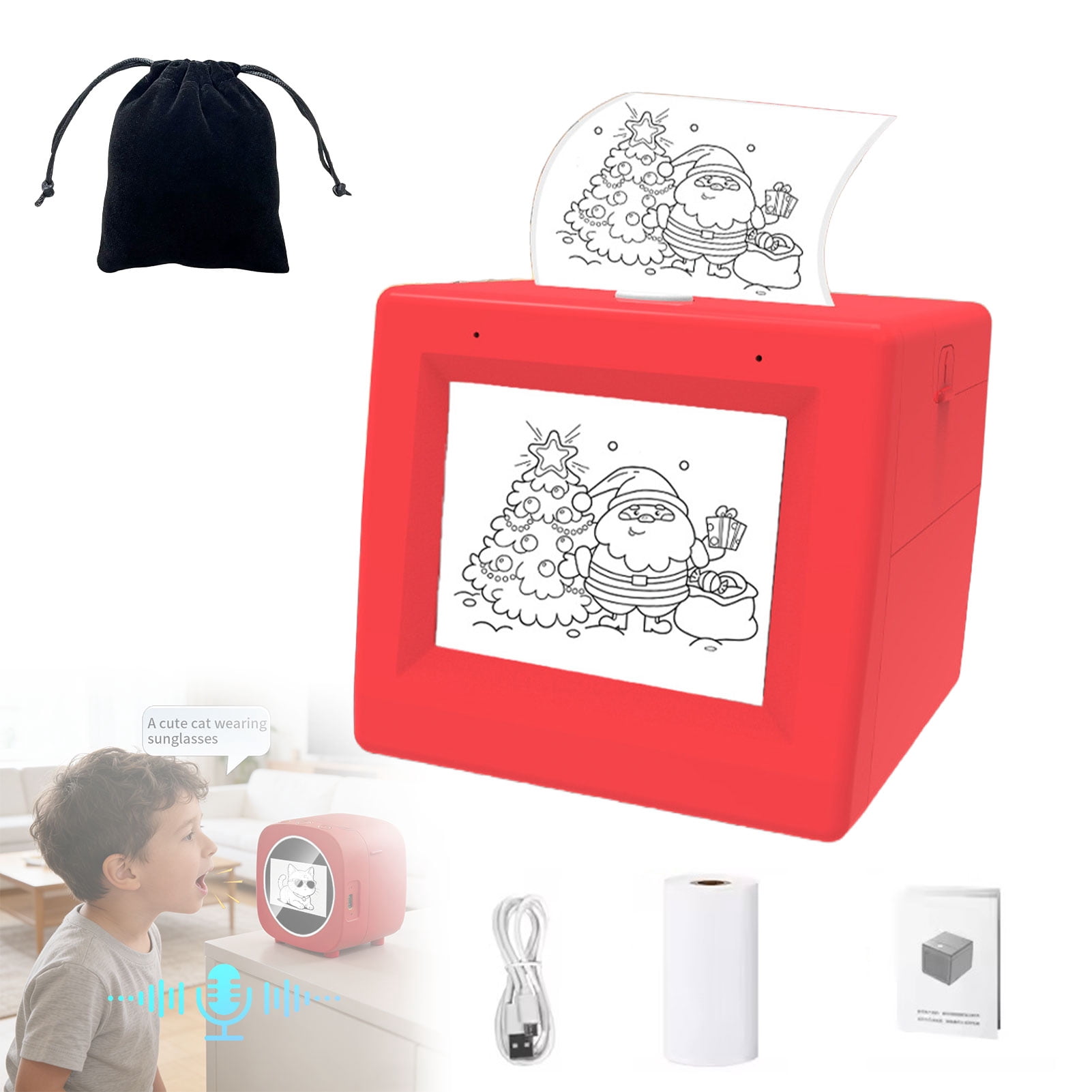 AI Sticker Box Printer, Smart AI Voice Stickerbox Printer Maker Mini ...