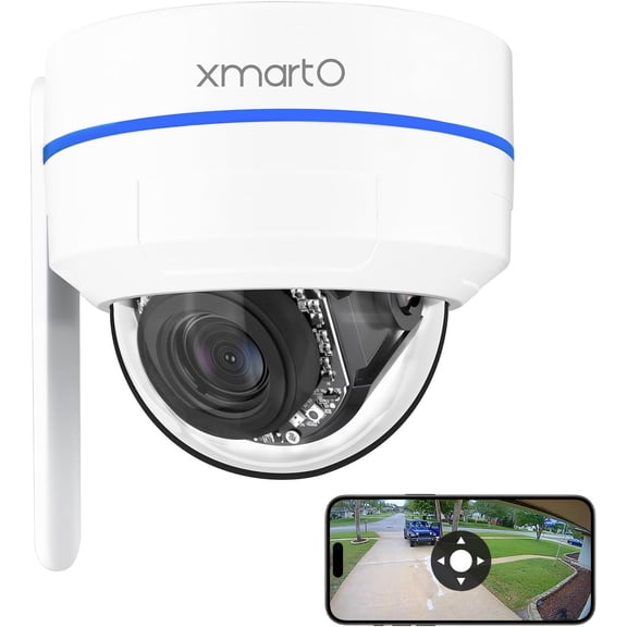 AI Tracking 2K HD Metal Dome PTZ Security Camera, WiFi 6 Dual Band Wireless, DPK3034 Ceiling Cam, 2-Way o, Night Vision, NVR Add-on/Standalone Use