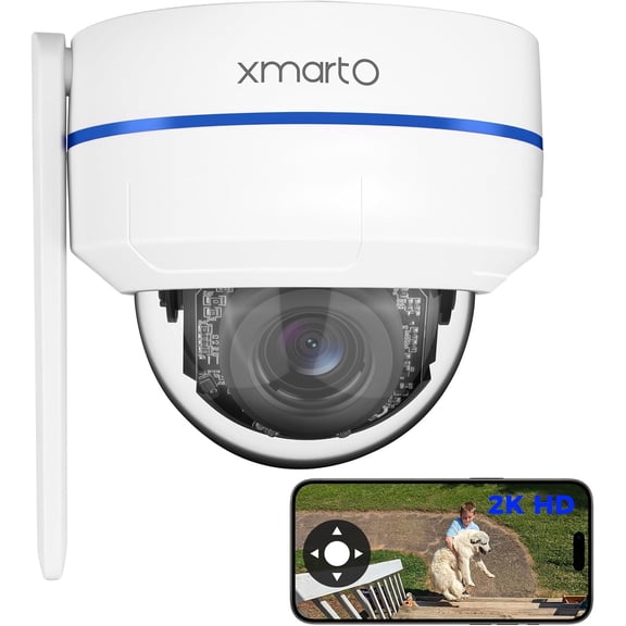 [AI Tracking Ceiling CAM 2K HD Metal PTZ Dome Wireless Security Camera with Automatic Tracking, 2-Way o and Night Vision (Standalone WiFi Camera, NOT add-on to NVR)