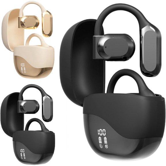 AI Translation Earbuds Real Time 140+ Languages Bluetooth Wireless Language Translator Earbuds for Business, Learning, and Travel (Black)