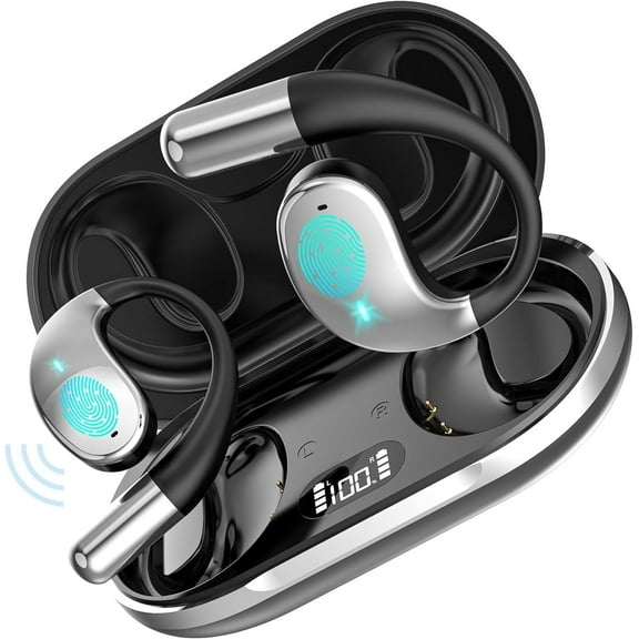 AI Translation Earbuds Real Time 144 Languages, OWS 3-in-1 Translator Earbuds, Auriculares Traductores de Idiomas HD Sound, Translating Earbud for Travel Business, iOS & Android Compatible (Black)