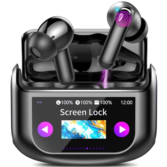 AI Translation Earbuds Real Time,164 Language/7 Translation Modes Translator Earbuds with Audio and Video Calls,No Subscription,5 EQ Modes Touch Screen Translator Headphones,48H AI Ear Buds Translato