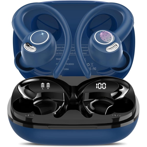 AI Translation Earbuds Real Time, 164 Language Translator Earbuds, 3-in-1 Bluetooth 5.4 Translation Headphones with 5 Translation Modes, 48H AI Ear Buds Translator Device for Learning/Business, Blue
