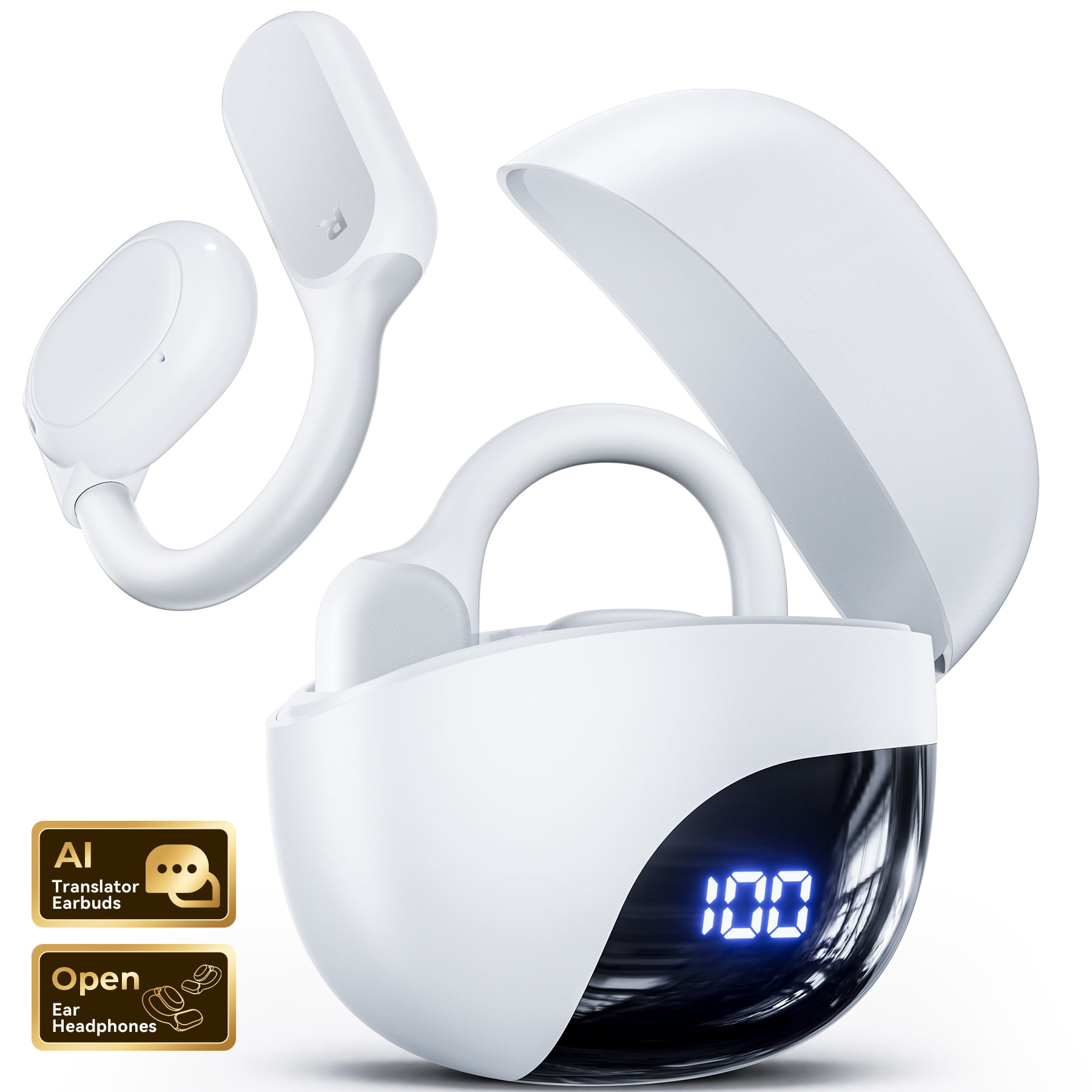 ERAZER XP6 AI Translation Wireless Bluetooth Headphones, Black