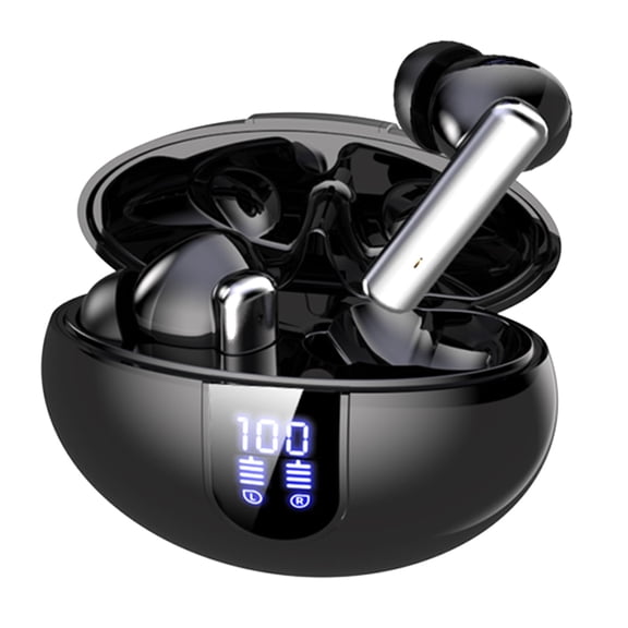 AI Translation Earbuds Real Time 164 Languages Translator Ear Buds, English to Spanish audio translator, 45H Playtime Wireless Earphones AI Bluetooth Headphones for Travel Meeting Learning Black