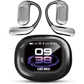 AI Translation Earbuds Real-Time, 3-in-1 Translator Earbuds 144 Languages & Accents, Open Ear Wireless Bluetooth 5.3 Headphones with 4 Modes, No Subscription, for iOS Android Travel Business, Black