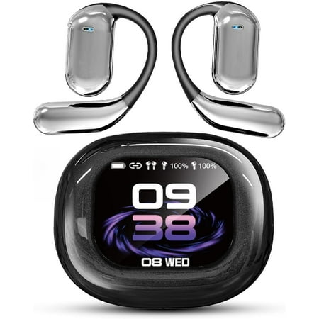 AI Translation Earbuds Real-Time, 3-in-1 Translator Earbuds 144 Languages & Accents, Open Ear Wireless Bluetooth 5.3 Headphones with 4 Modes, No Subscription, for iOS Android Travel Business, Black