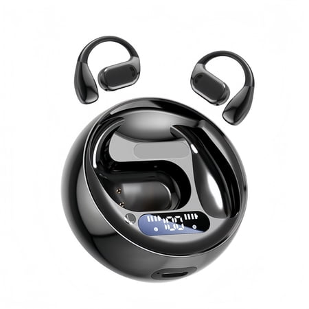 Haijiang AI Translation Earbuds, Two-Way Translator Earbuds,Supports over 140 Languages, Simultaneous Interpretation, LED Digital Display Screen, Compatible with iOS & Android & Windows, Black