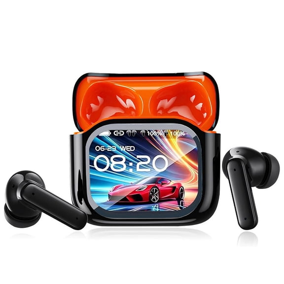 AI Translation Earphones-131+ Languages Real-Time Translation, Bluetooth 6.0, Long-Lasting Battery, Touch Control, Smart LCD Screen, Game Mode, Compatible with PC/Phone/Tablet, Perfect for Daily Use