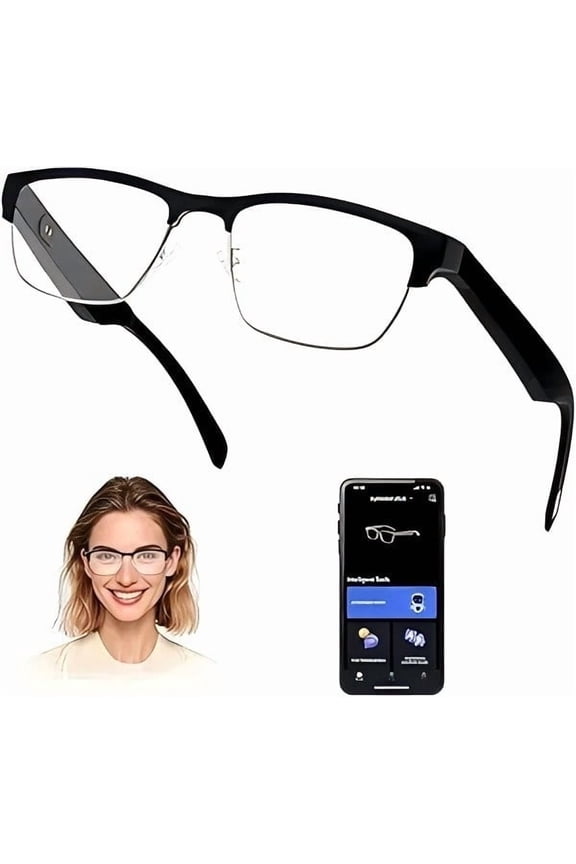 AI Translation Glasses Supporting 164 Languages,Smart Glasses with AI Chat GPT&Deepseek R1,Bluetooth Glasses for Men Women,Music Playback & Hands-Free Calling,Anti-Blue Light Lenses