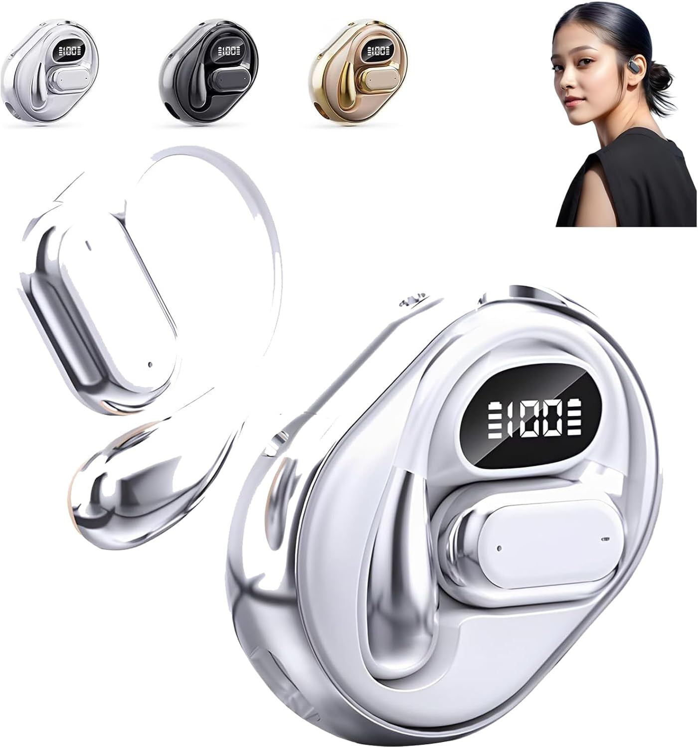 AI Translation Wireless OWS Bluetooth 5.4 Headphones, 150 Language AI Translation Earbuds, Support Playing Music Phone Calls, Real Time Translator Earbuds, for Travel Business Learning