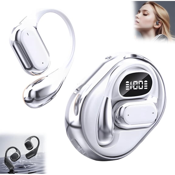 AI Translation Wireless OWS Bluetooth 5.4 Headphones, Support 148 Languages Translation Real Time Translator Earbuds, Support Playing Music Phone Calls, Compatible with iOS and Android (White)