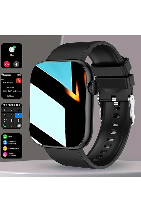 2024 2.01" Touch Screen Dual Freq Smart Bracelet | Unisex Fitness Tracker | Wireless Android/iOS Sync | Christmas Halloween Gift