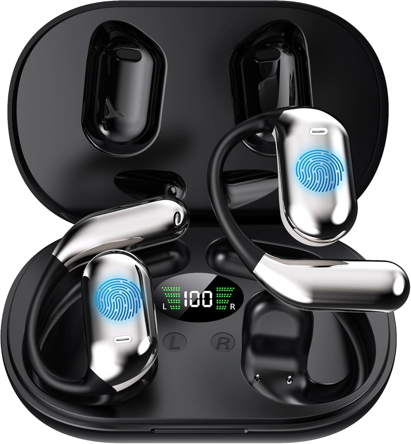 AI Translator Earbuds – Real-Time Translation in 144 Languages, 3-in-1 Wireless Headphones with Hi-Fi Sound & Charging Case – Ideal for Travel, Business & Language Learning (White).