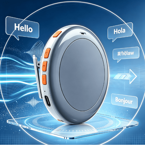 AI Translator Language Translation Device, Smart Wearable Real-Time Voice Translator with Multiple Languages Practice Companion for Travel and Business