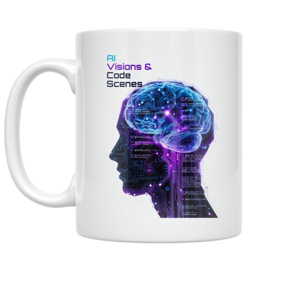 AI Visions & Code Scenes - Tech Enthusiast - 11 oz Ceramic Coffee Mug
