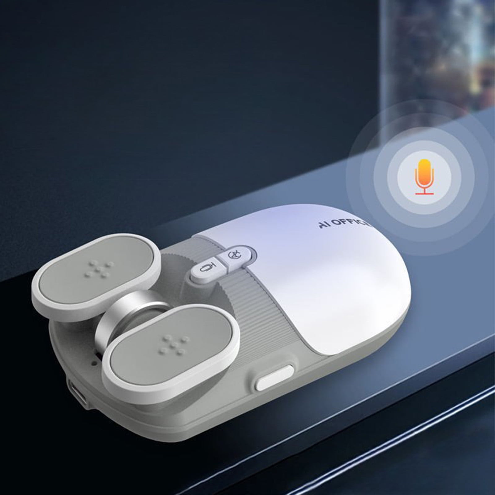 AI Voice Control Wireless Mouse with Multi-Language Translation and Macro Programming, Bluetooth 5.0 2.4G Dual Mode Rechargeable Mouse for Laptop PC
