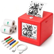 AI Voice-Powered Sticker Maker for Kids, Portable Thermal Printer with 6 Art Modes, Custom Sticker Machine Box for Journaling, School Projects & DIY Crafts, Creative Toy Gift for Boys Girls