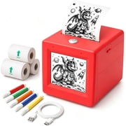 AI Voice-Powered Sticker Maker for Kids, Portable Thermal Printer with 6 Art Modes, Custom Sticker Machine Box for Journaling, School Projects & DIY Crafts, Creative Toy Gift for Boys Girls