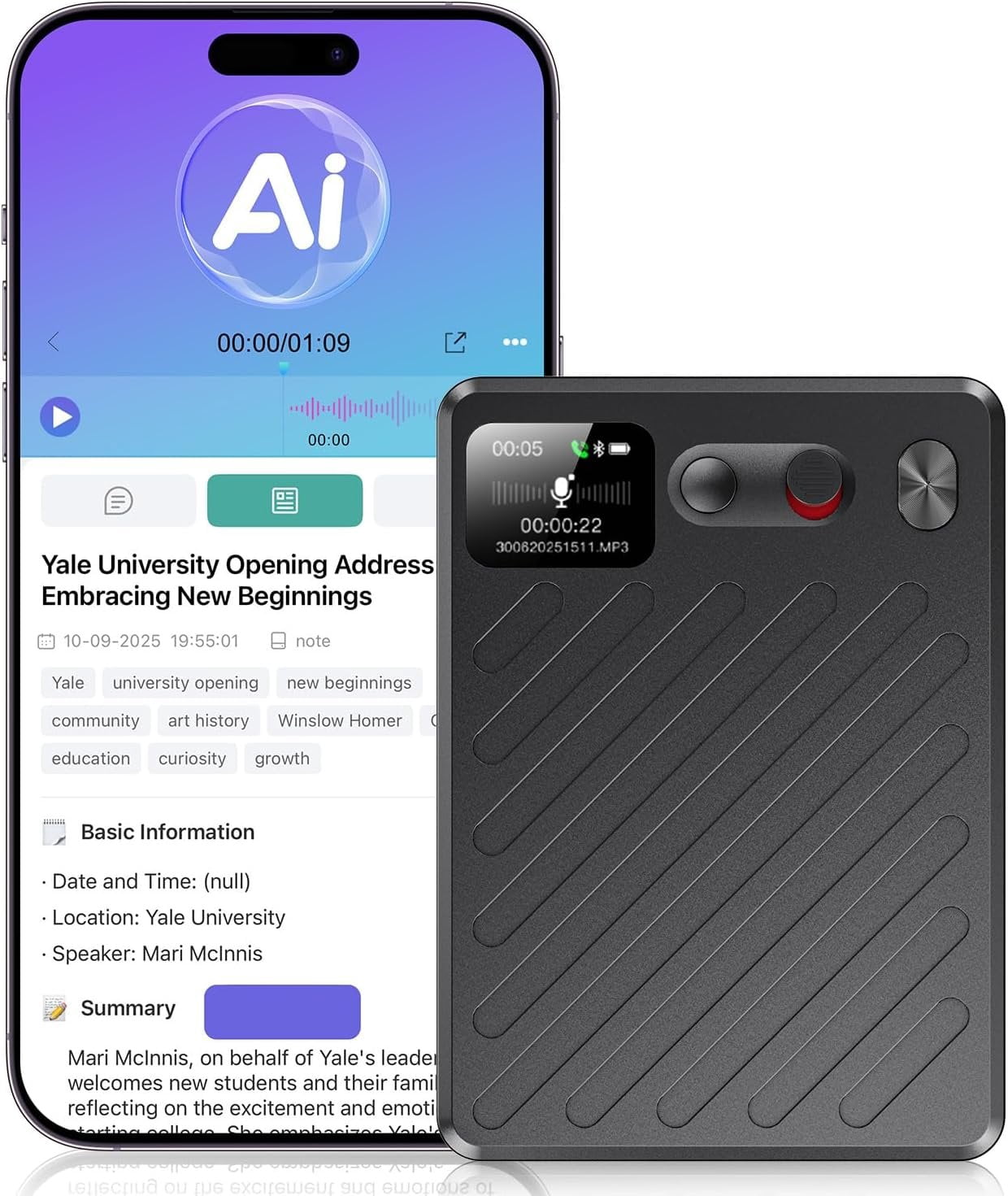 AI Voice Recorder, Note Taking Device, Transcribe & Summarize, Voice ...